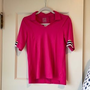 Lucky in Love golf shirt.